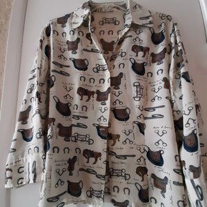 Novelty Western Motif Blouse